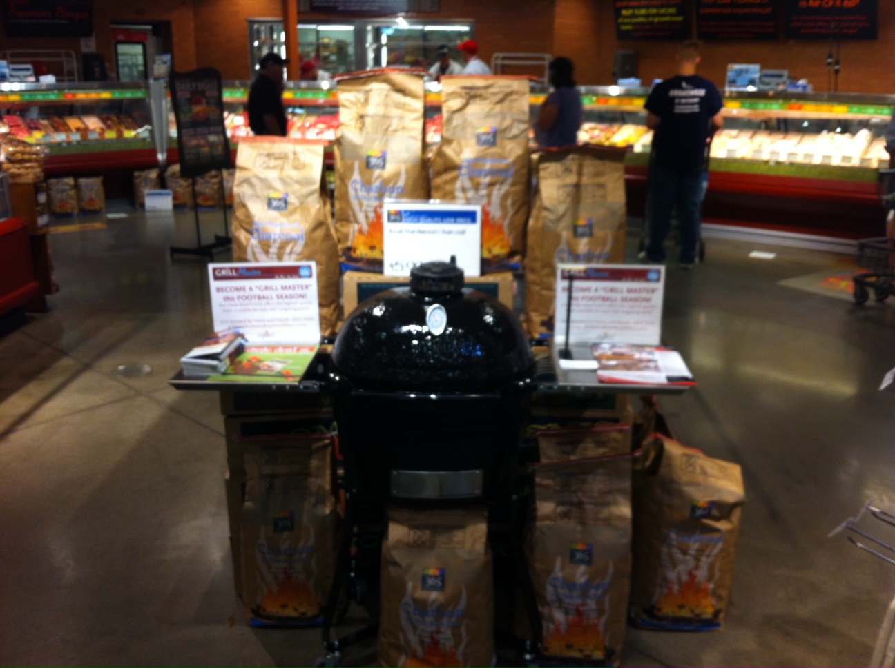 Primo Grill on display at whole foods